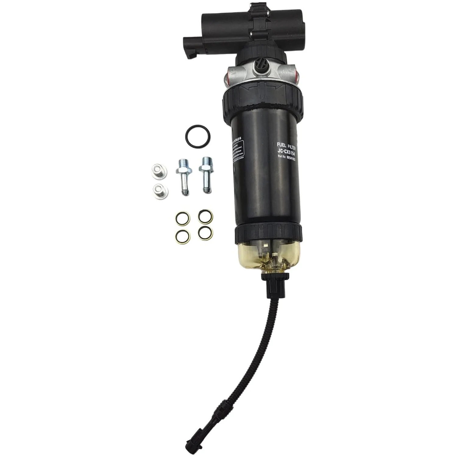 12V Fuel Pump&Fuel Filter Assy RE569926 Compatible with John Deere Tractors 6320 6420 7630 7730 7815 7830 9550 9560 1570 1450 CW
