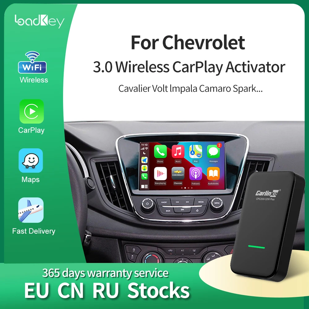 Loadkey & Carlinkit 3.0 CarPlay Wireless For Chevrolet Captiva Cruze Bolt Colorado Equinox Impala Malibu Silverado Activator IOS