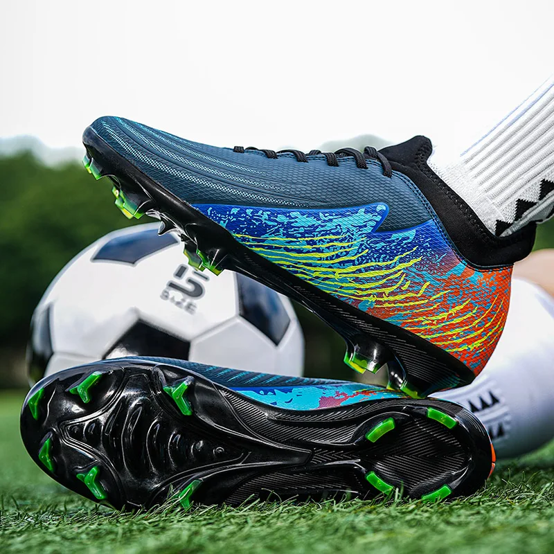 

2025 Teenagers Breathable Lightweight Soccer Cleats FG TF Football Shoes for Youth Competition