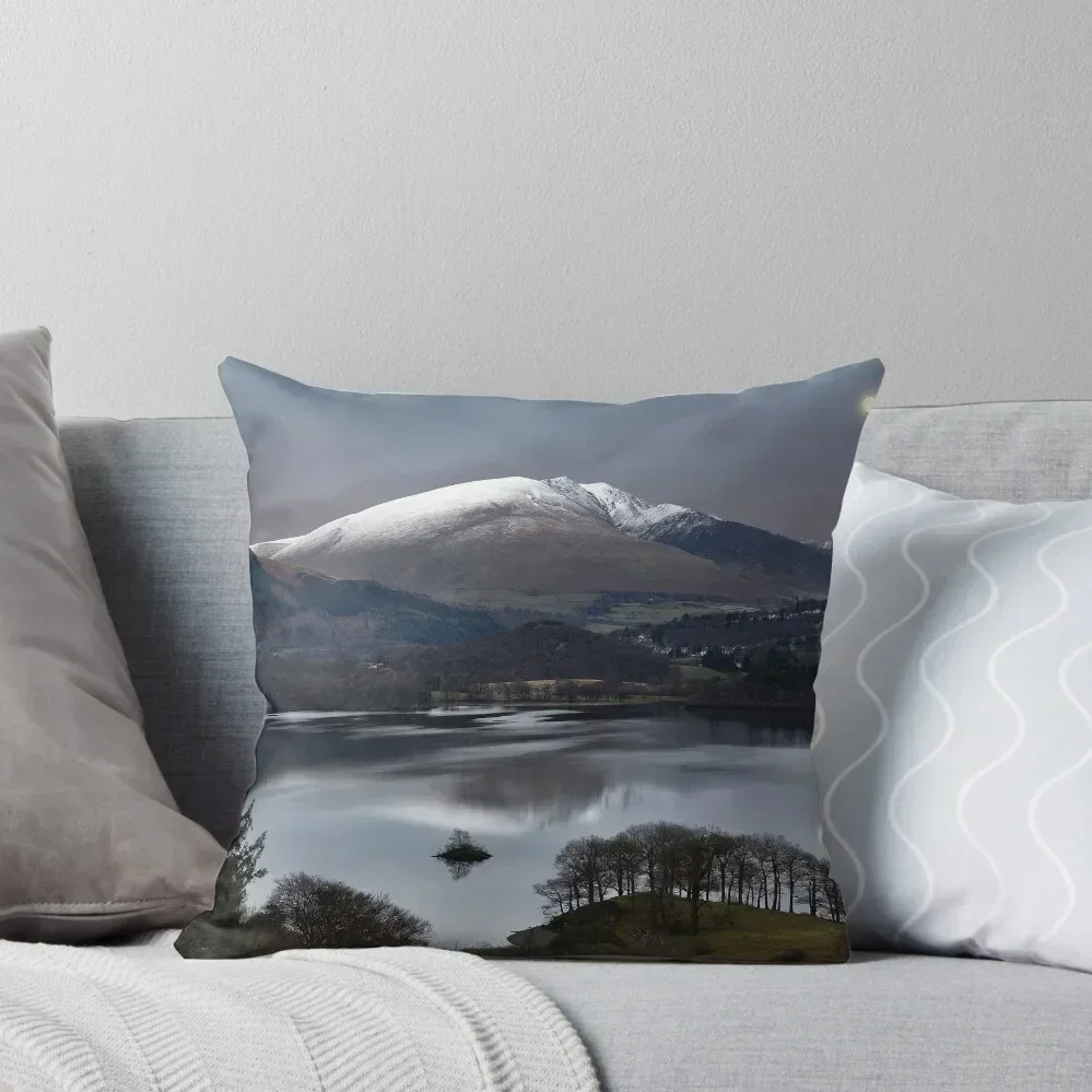 Moonrise over Blencathra in the English Lake District Throw Pillow Cushions For Sofa pillow