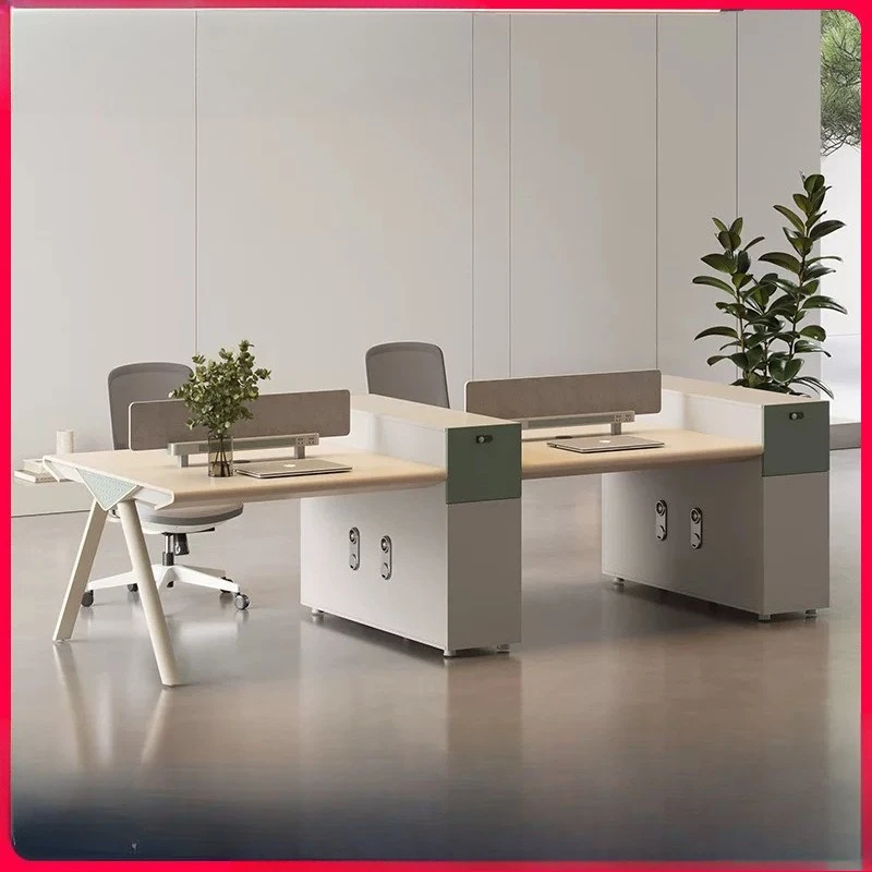 Four-person desk staff office screen booth creative 4/6 six-person office desk and chair combination