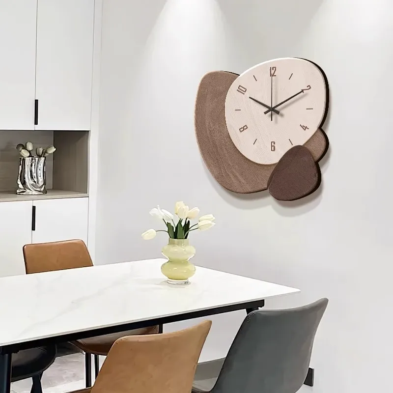 Luxury Sandstone Wall Clock - Minimalist Design for Living Room, Timeless Elegance