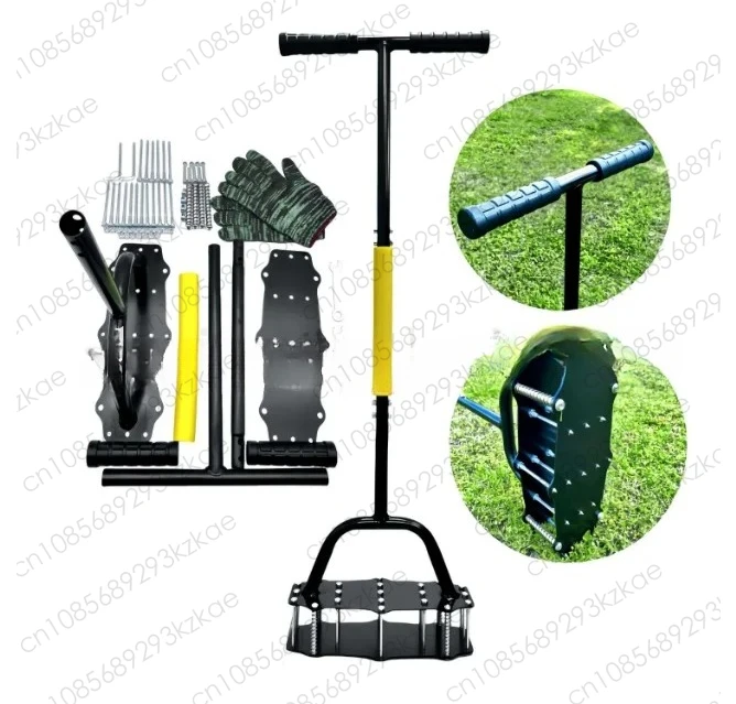 Lawn Coring Aerator Manual Grass Spiker Soil Loosening Tool for Garden Care