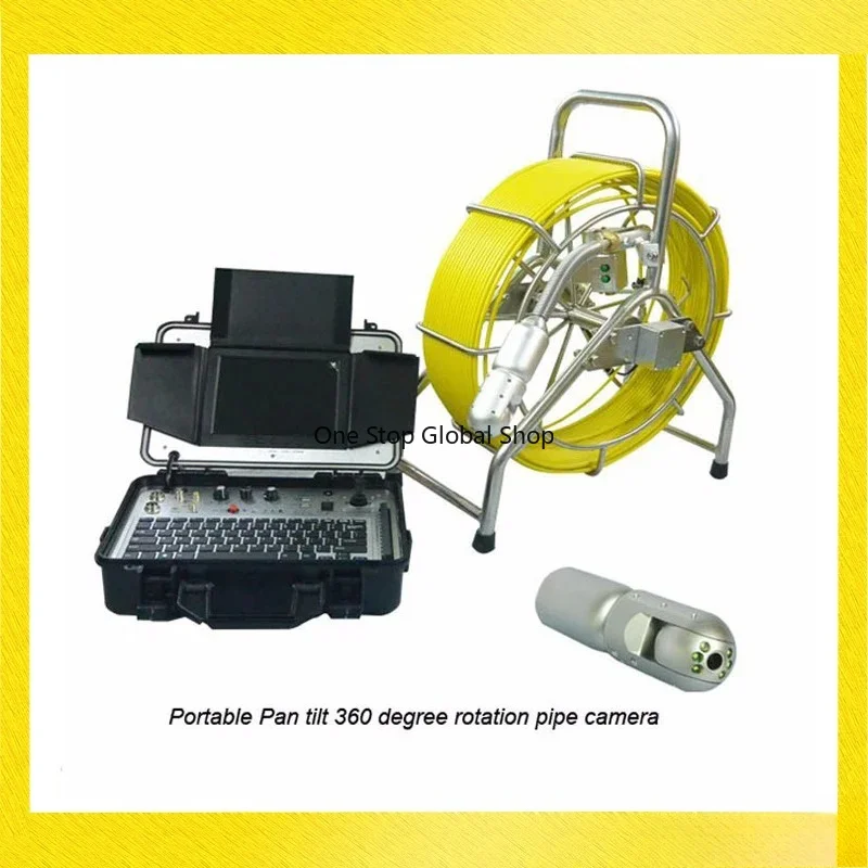 50mm 512Hz Transmitter Camera 360 Rotation Pan Tilt Pipe Drain Sewer Inspection System Camera Replacement Wopson Machine Repair