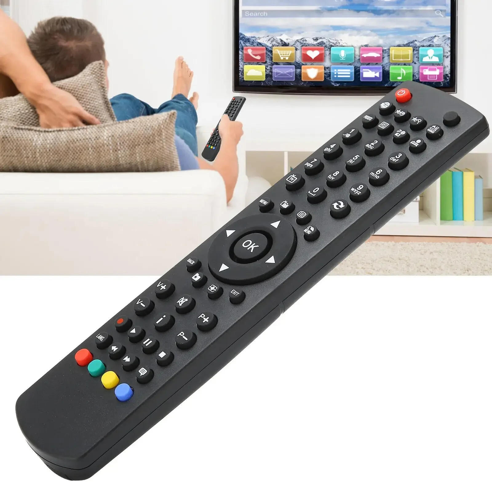 New Remote Control For Sunstech 32DLEDBT TD SYSTEMS K32DLVIH Smart LED LCD TV