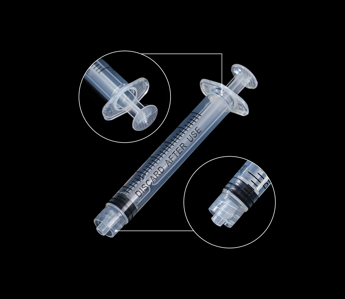 Jeringas normales de 0,5 ml, 1ml, 3m, 5ml, 10ml, jeringa desechable con bloqueo Luer, paquete individual para recargar nutrientes de medición