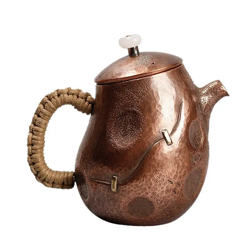 Copper pot uncoated red copper boiling water teapot kung fu tea set gift fireplace boiling teapot
