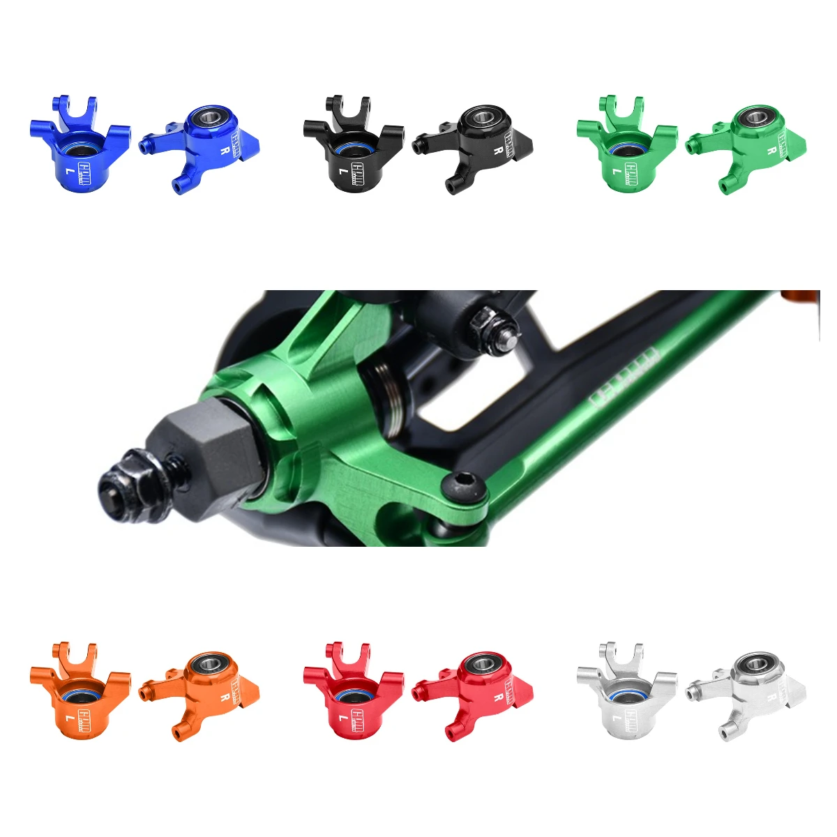 

GPM 7075 Alloy Front Steering Blocks & Oversize Bearing TRAXXAS Mini Maxx Mini XRT