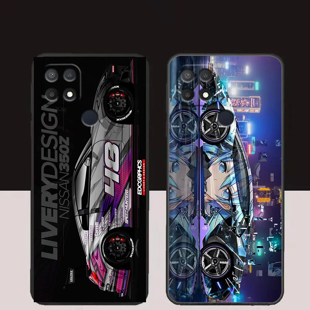 Tokyo Sports Car JDM Drift Case For OPPO A98 A95 A96 A97 A94 A93 A92S A91 A78 A76 A74 A71 A57 A55 A53 A17 A16 A15 tpu Case Funda