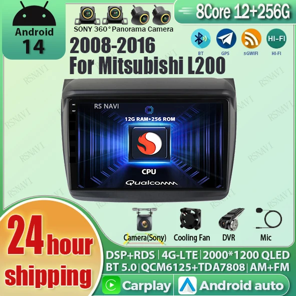 

Android 14 For Mitsubishi Pajero Sport 2 2008 - 2016 L200 Triton 2006 - 2014 Android Car Radio Multimedia Video Player stereo BT