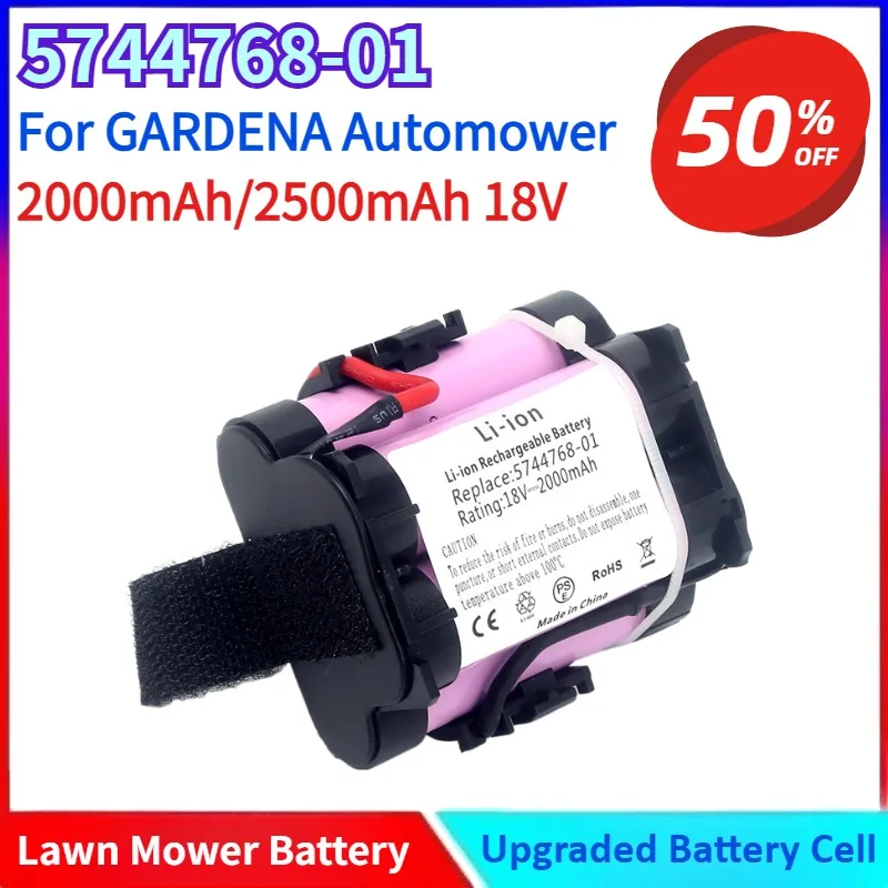 

New 5744768-01 2000mAh/2500mAh 18V Lawn Mower Battery for GARDENA Automower High-performance Rechargeable Lithium-Ion Battery
