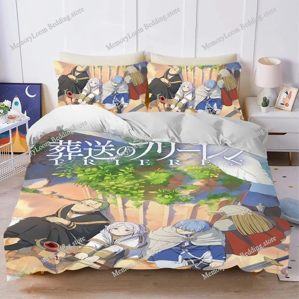 F-Frieren B-Beyond Journeys end Duvet Cover Set Home Style Bedding Soft Laundry Cotton Bed Student Dormitory Gift Home Textile74