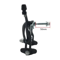 Bicycle Brake 61-79mm Long-reach Rear & Front C Caliper Brake Set Bike Side Pull Polished Bicycle Caliper C Brake Caliper