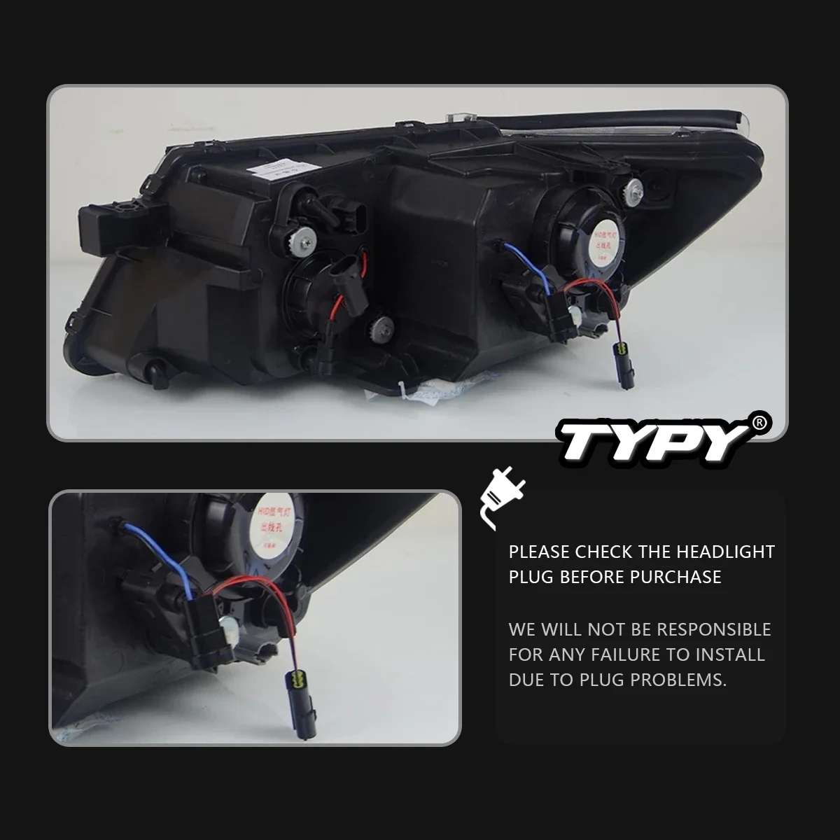 TYPY Car headlights For Dodge Journey 2009-2016 Dynamic information turn signal Daytime running lights Auto parts