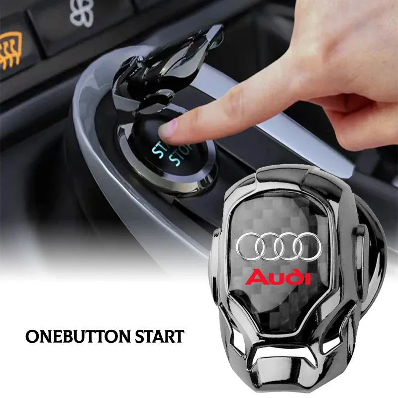 Auto One-click Start Copertura Protettiva Pulsante Interno Decorazione Adesivo Per Audi A8 A5 A6 C5 C6 C7 A7 A1 A3 A4 B5 B6 Q3 Q5 Q7 TT