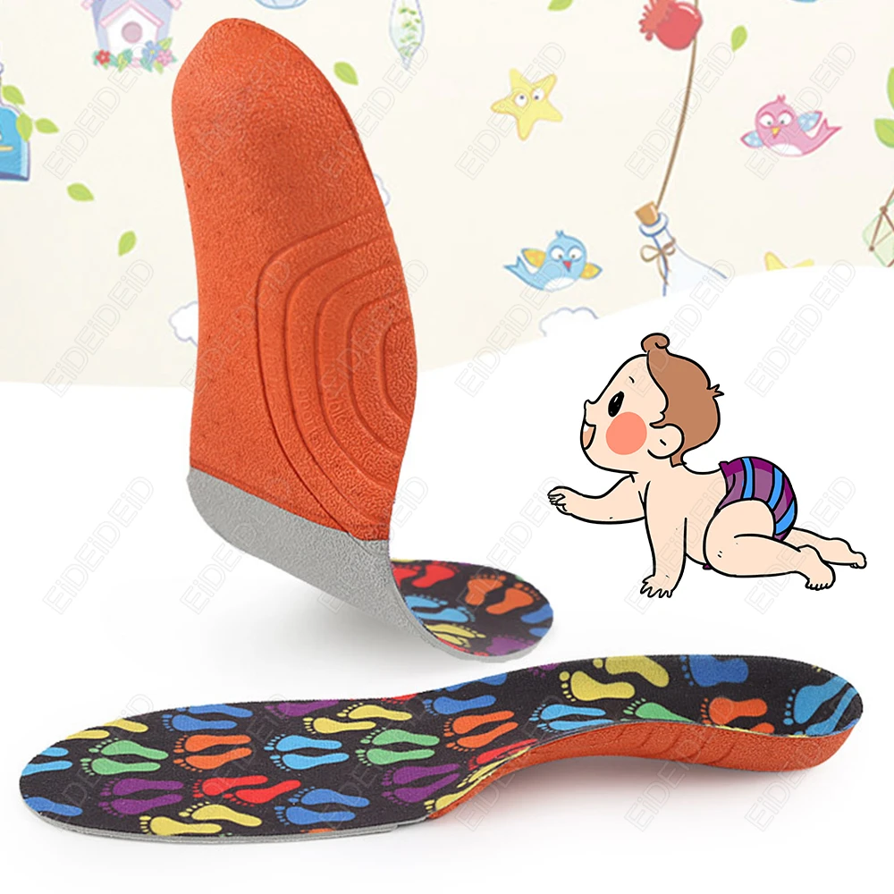 Kids 3D Orthopedic Insoles Arch Support Flat Feet Correction XO-Legs Corrector Foot Care Inserts for Daily Sport Shoes