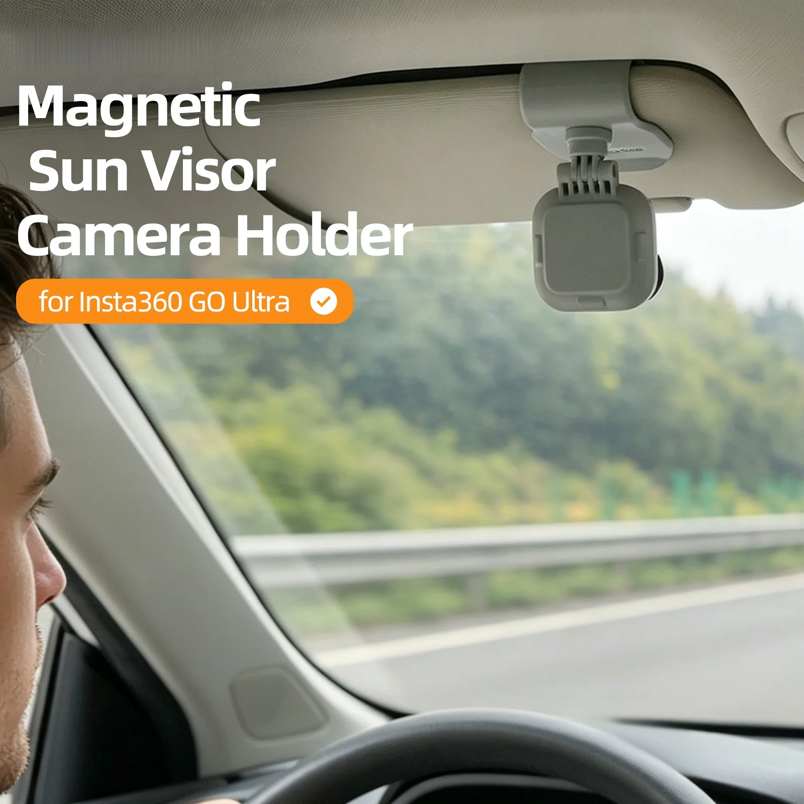 Magnetic Mount for Insta360 GO Ultra Sun Visor Clip