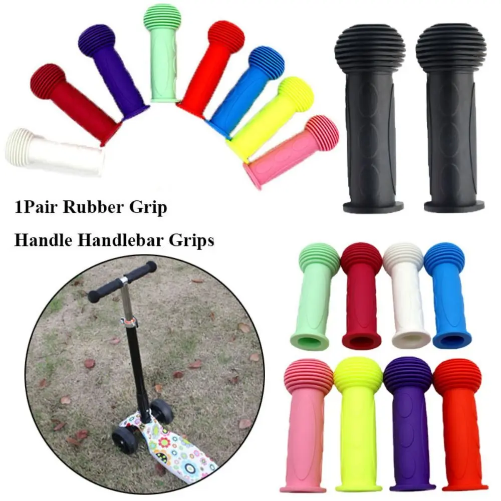 1Pair Colorful Blue Red Rubber Grip Child Children Kids 10 Colors Anti-skid Handlebar Bike Bicycle Grip