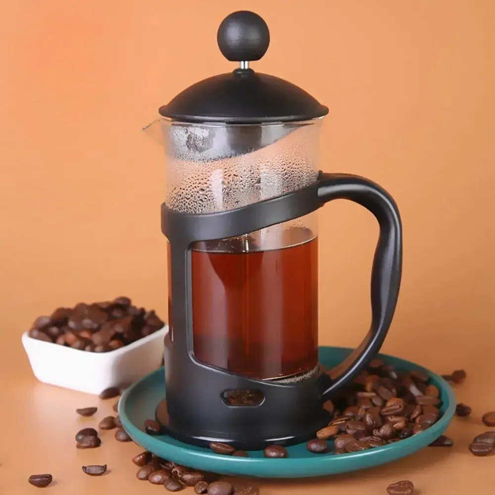 1 pz 350ml vetro French Press caffè/tè Brewer caffettiera bollitore in acciaio inox vetro Thermos Barista strumenti caffè