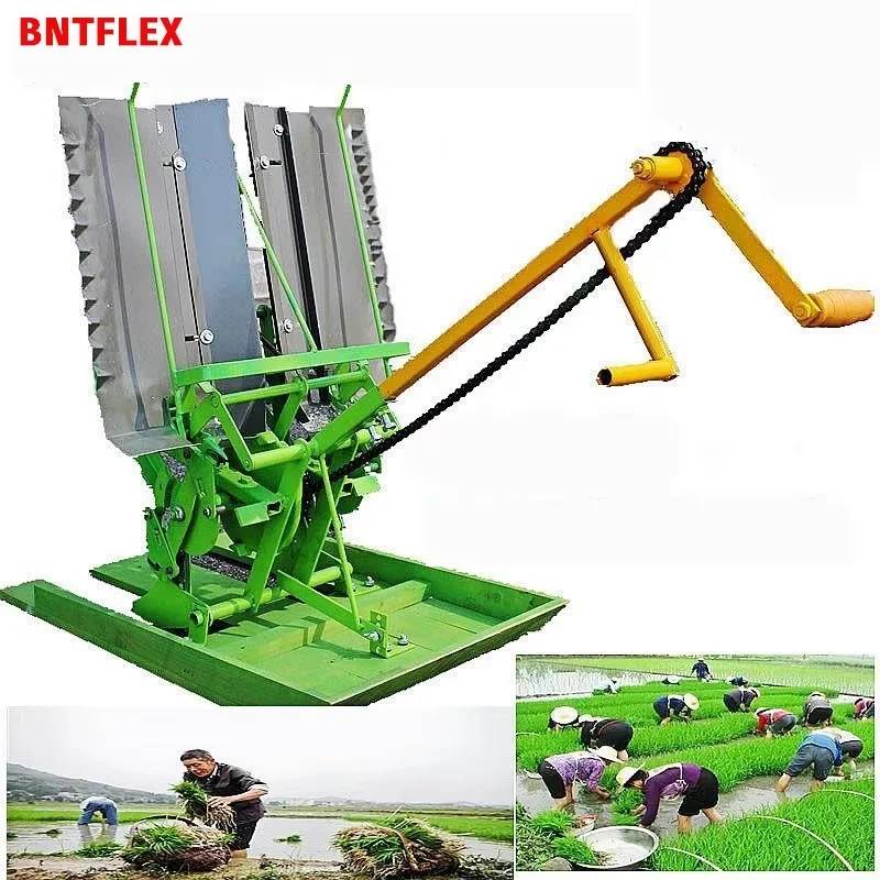 field electric hand-cranked Agricultural rice large seedling transplanting machine small seedling rice paddy