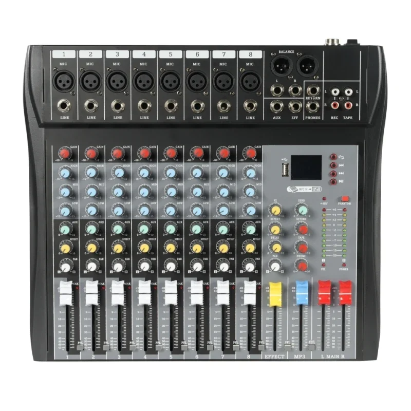 

Guangdong Portable Standard Mixer 8 Channel Live Audio Sound Mixing Console
