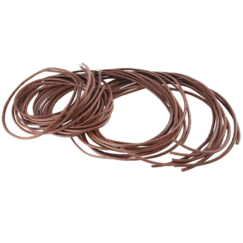 10Pcs Flat Leather Strip Cord Braiding String 0.5Mm Espresso Sewing Machine Belt Parts