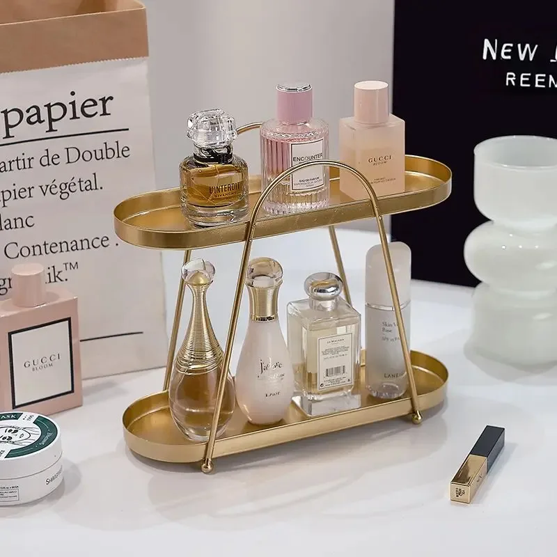 رف تخزين مستحضرات التجميل، عرض مجوهرات من الحديد المطاوع على الطراز الأوروبي تايبي، مناسب لغرف المعيشة وخزائن الأحذية المنزلية