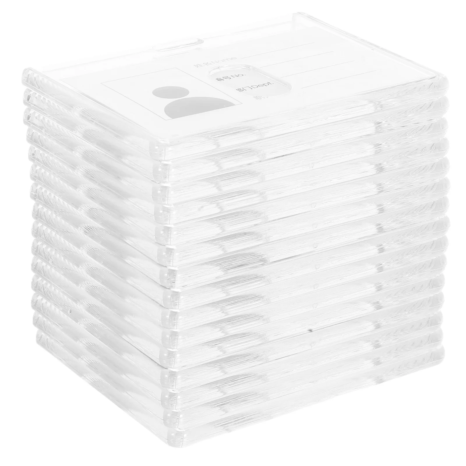 

15 Pcs Clear Badge Holder Sleeve Name Tag Card Employee Holders Sleeves for Cards