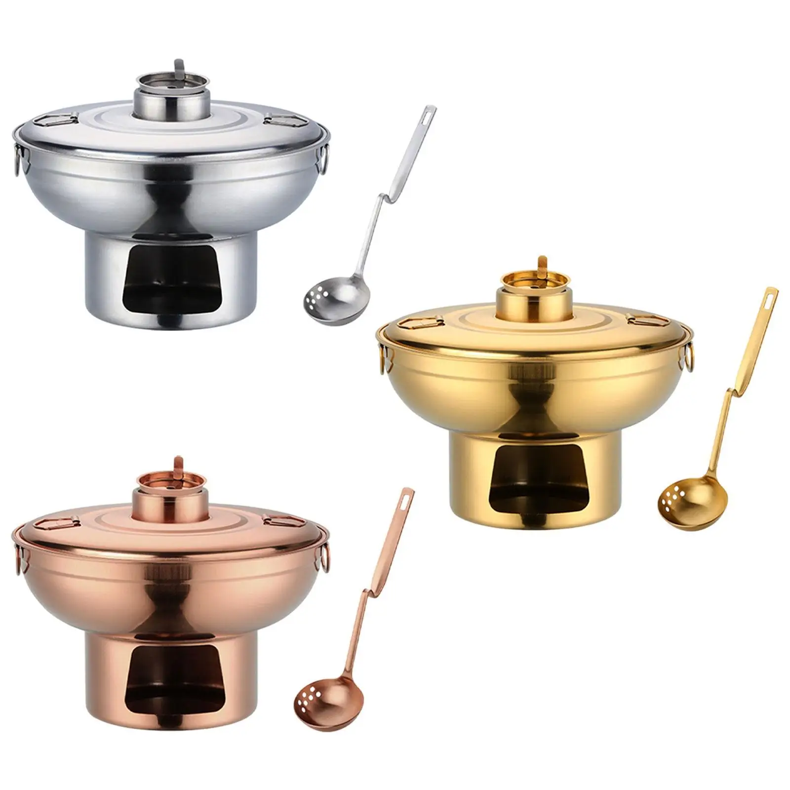 Single Hot Pot Stainless Steel Hot Pot Single Person Hotpot Shabu Pot for Household Picnic Backpacking Family Gathering Hiking view 2
