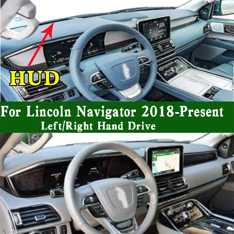 

For Lincoln Navigator Mk4 2018-23 Dashmat Dashboard Cover Instrument Panel Insulation Sunscreen Protective Pad Dash Mat Ornament