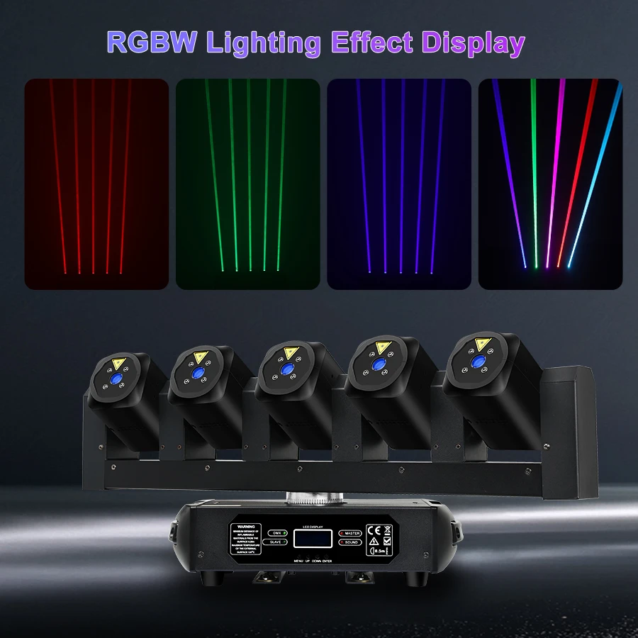 Full Color LED Moving Head Light Stage Beam Effect Lights Bar With Sound Activation DMX Control For DJ Disco Party Wedding KTV