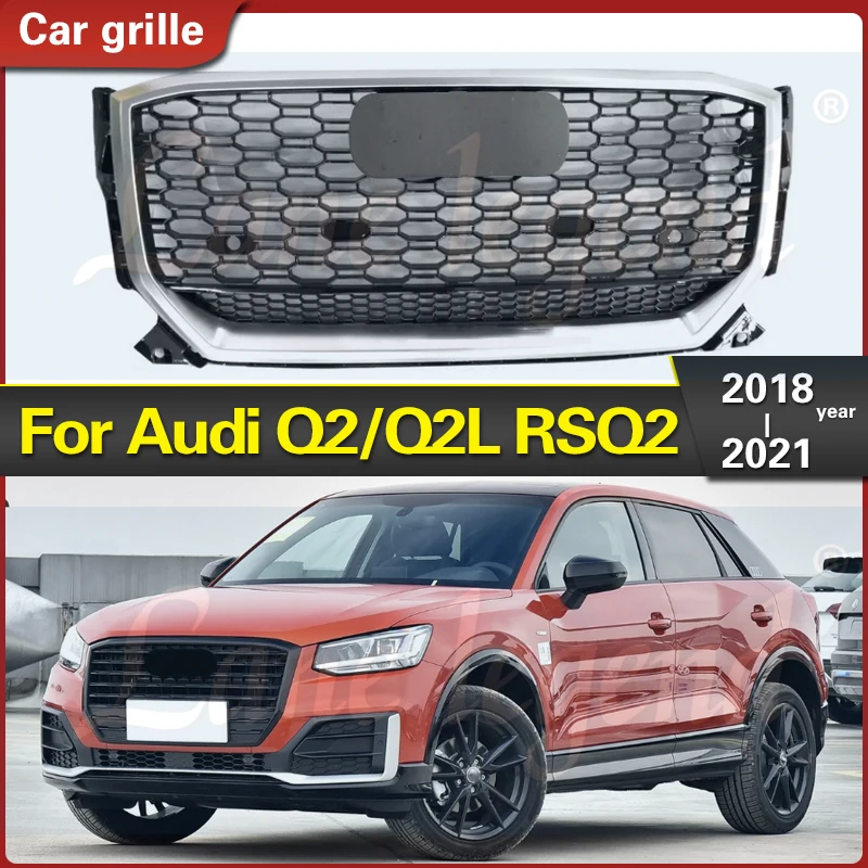 

Car Grille for Audi Q2 Q2L RSQ2 2018-2021 ABS Grille Auto Exterior Accessories Bumper Grille Special Parts for Car Modification