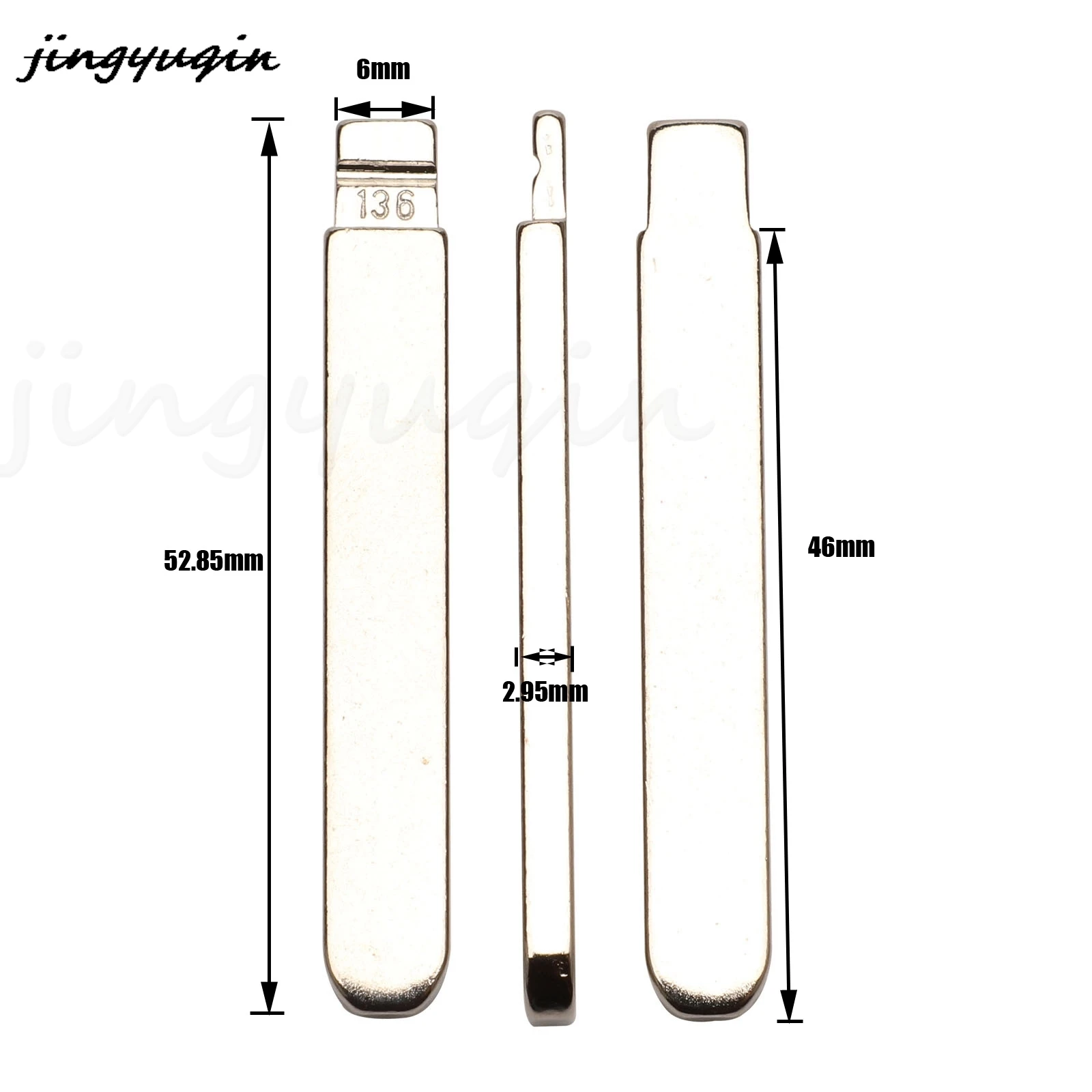 Jingyuqin #05 #47 #136 #93 #94 #95 #96 #127 zamiennik zdalny kluczyk bezkluczykowy wkładka awaryjna Uncut Blade Blank dla Changan