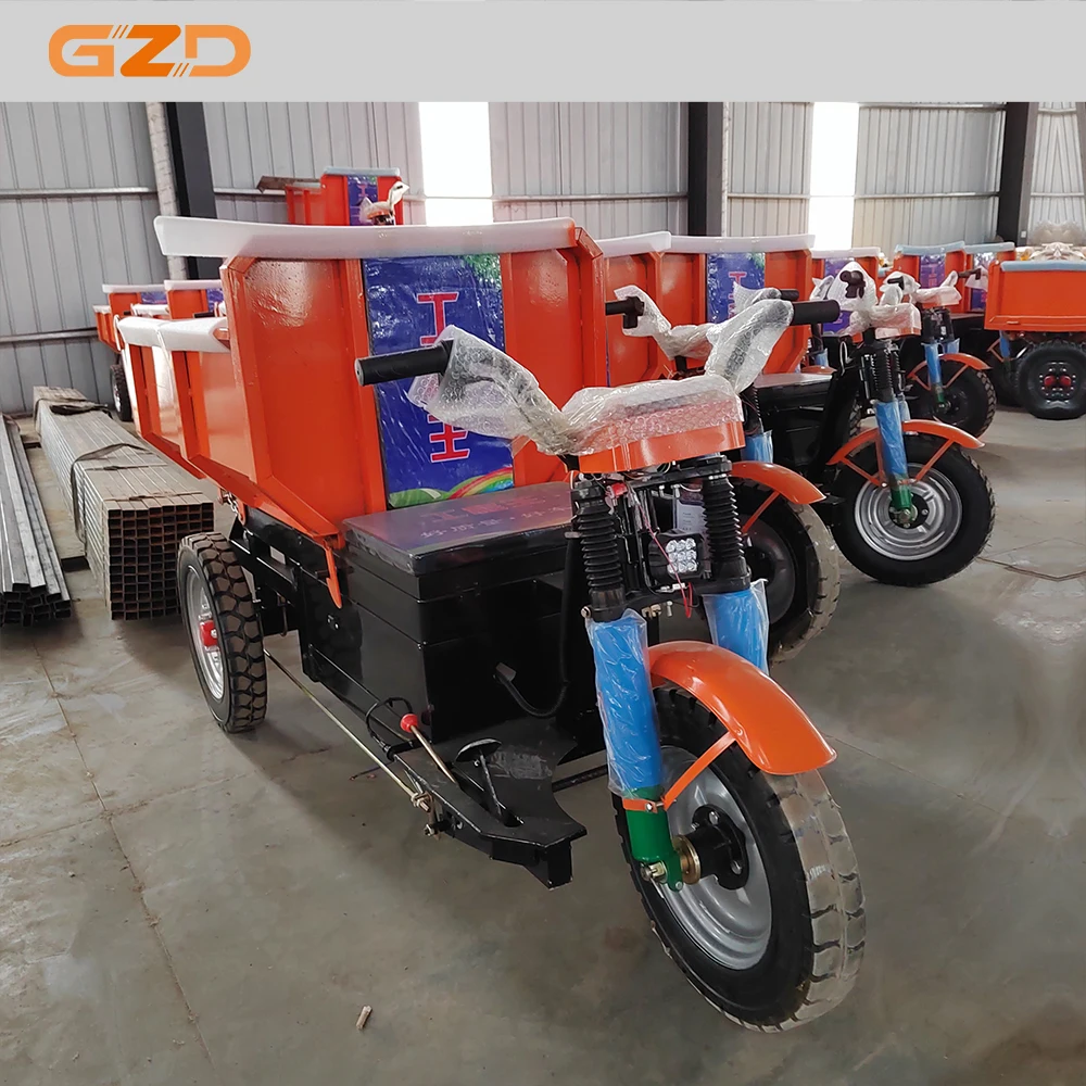 3 Wheels Dump Truck 1000kg Load Mini Electric Freight Tricycle Mini Dumper Truck