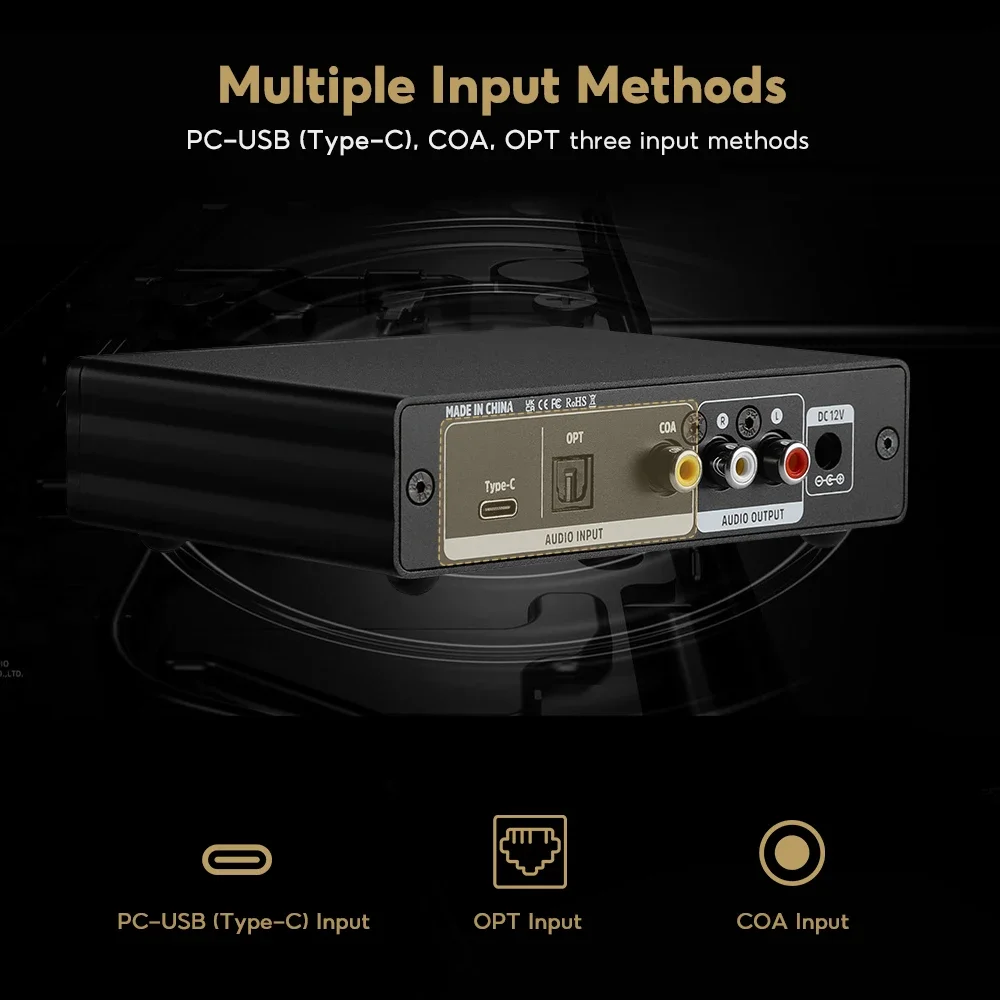 DAC-A10 Audio Decoder Headphone Amplifier With Display Screen XMOS208/ESS9018K2M/TPA6120A2 USB DAC Pre Amplifier 16-600Ω
