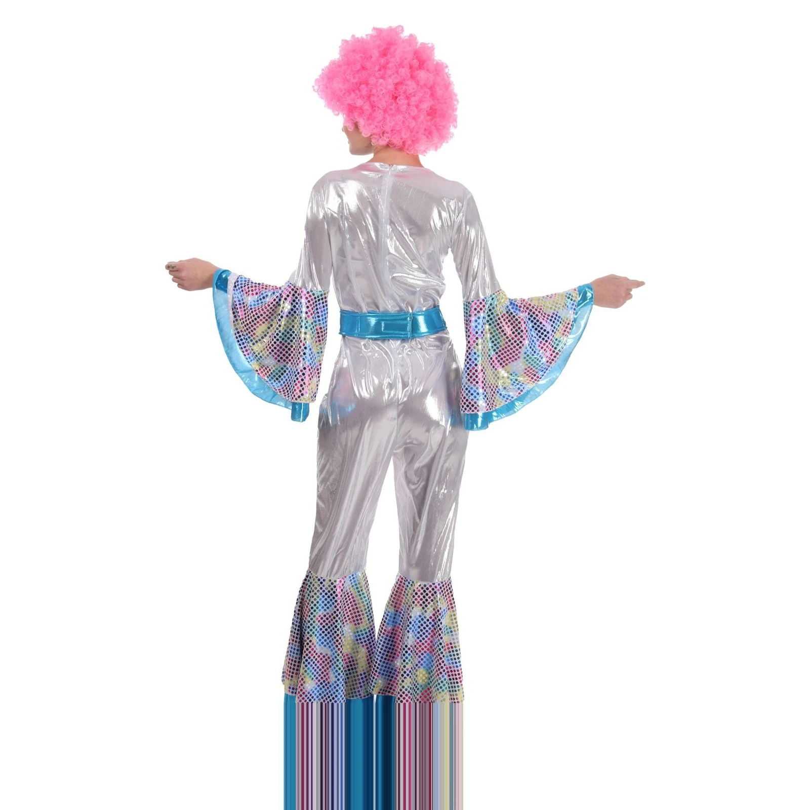 Fulujiacos Woman Music Festival Party 60s 70s Retro Hippie Disco Cosplay Costume Jumpsuit