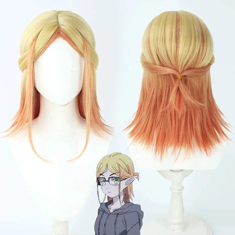 

Аниме Isekai Ojisan Uncle from Another World Tsundere Elf Косплей Парик Желтый Оранжевый Термостойкие Синтетические Парики