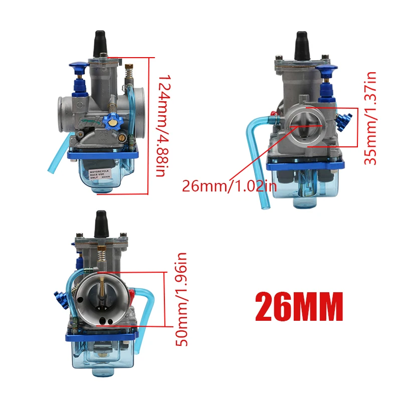 for Keihin PWK 26 28mm Scooters with Power Jet Motorcycle Carburetor Universal Accessories Dirt Bike  Motocross Racing view 3