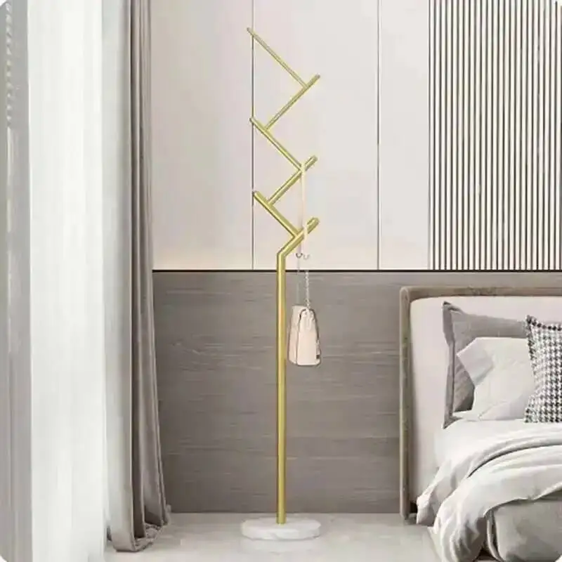 

Hangers Clothes Rack Metal Coat Bedroom Portable Gold Shelf Clothing Rack Place Saving Percheros Para Ropa Home Accessories