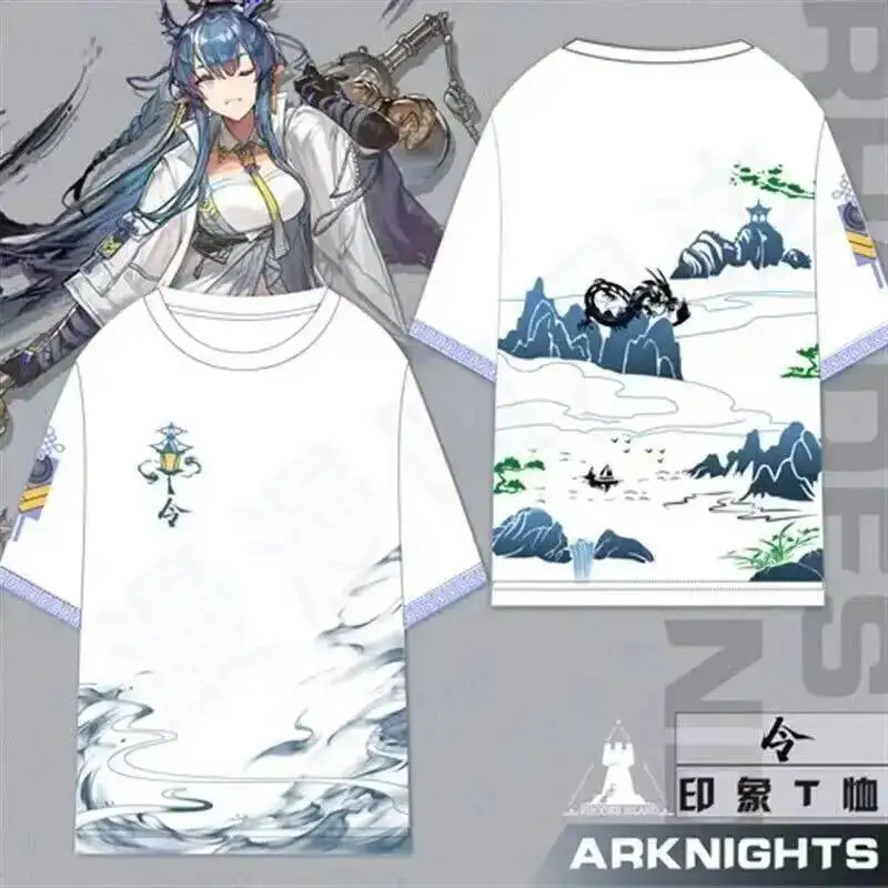 

Anime Game Arknights Cos Ling Dusk 2025 Unisex Summer Casual Hattori Shorts And Short Sleeves Present