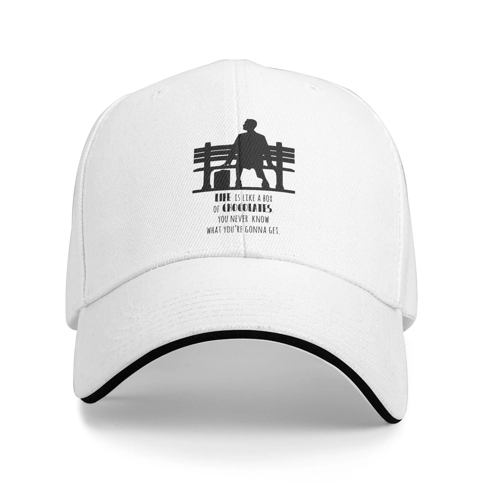 Forrest Gump Movie Sandwich Cap Men Women ,Fashion  Hats Dad Hat Adjustable Polyester Baseball Cap Summer