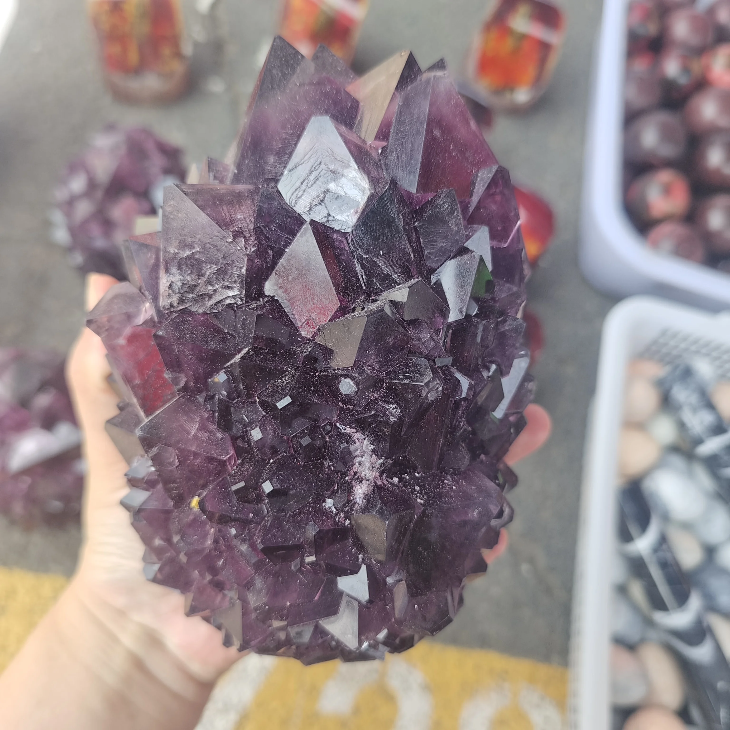 1000g Rare and beautiful Natural Amethyst Cluster Crystal Quartz rose-colored crystal cluster healing energy stones Home Decor