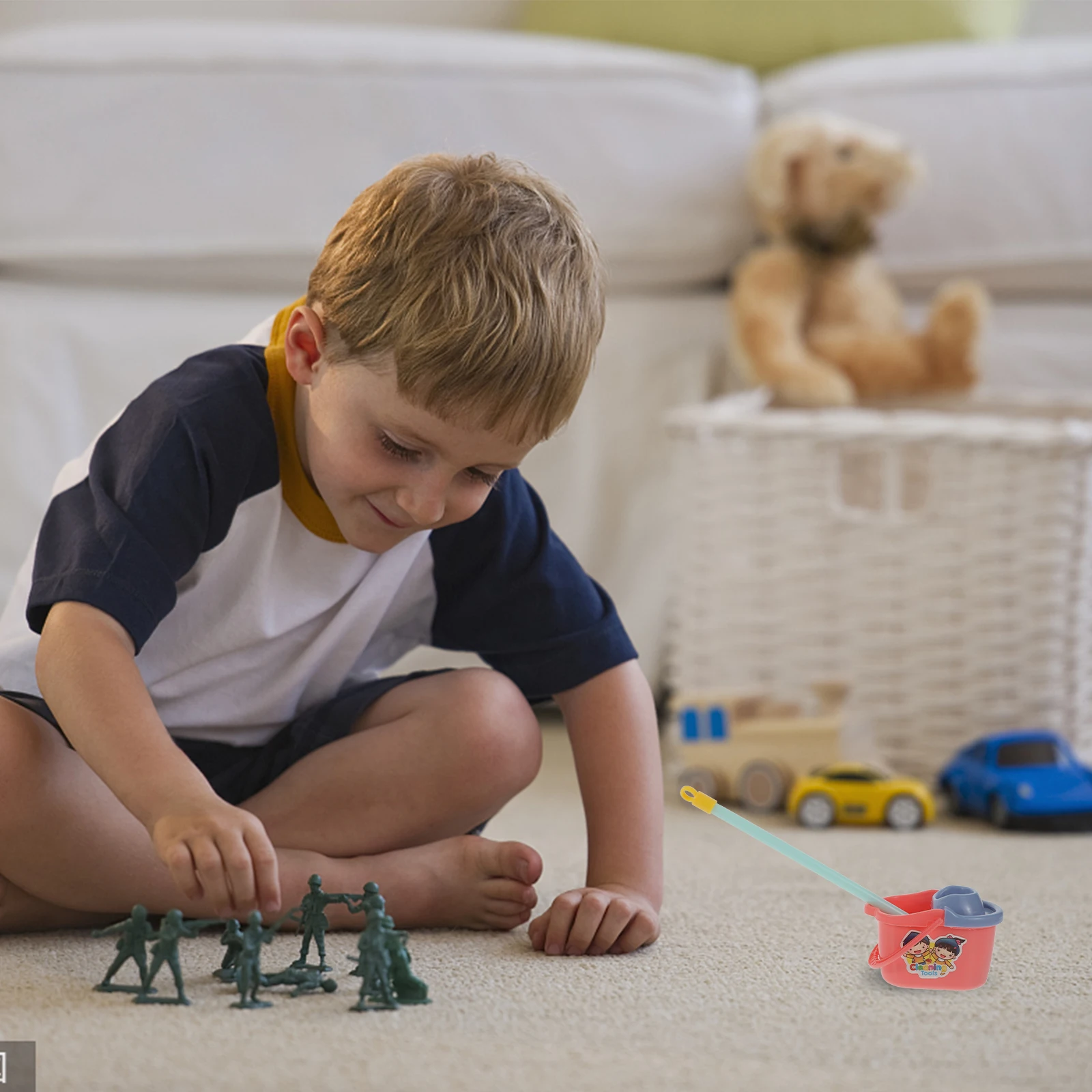 Mini brinquedos ferramenta de limpeza crianças role play trabalho doméstico fingir suprimentos kit para pai-filho