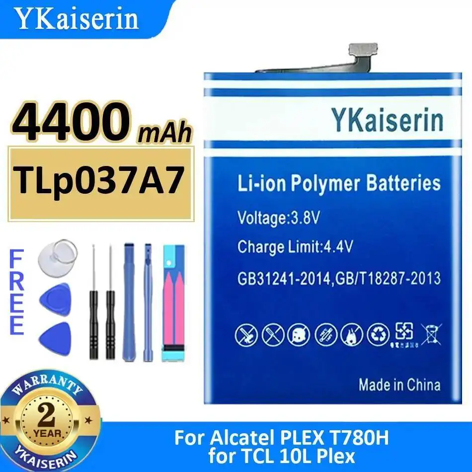 

Mobile Phone Battery Tlp037a7 Reliable Replacement 4400Mah Long-Lasting For Alcatel Plex T780H Tcl 10L