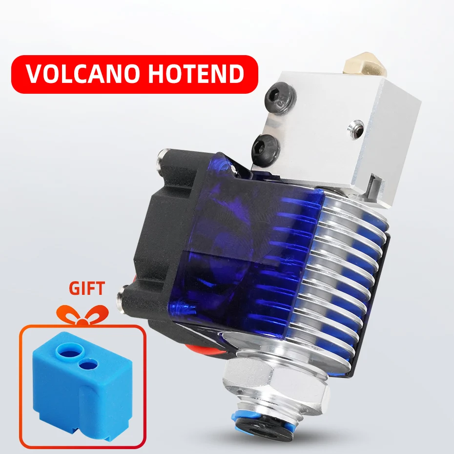 

V6 Threaded HeatSink V6 hotend 12V/24V remote Bowen Prin J-head PT1000 hot end and cooling fan bracket, for Wade extruder 0.4mm