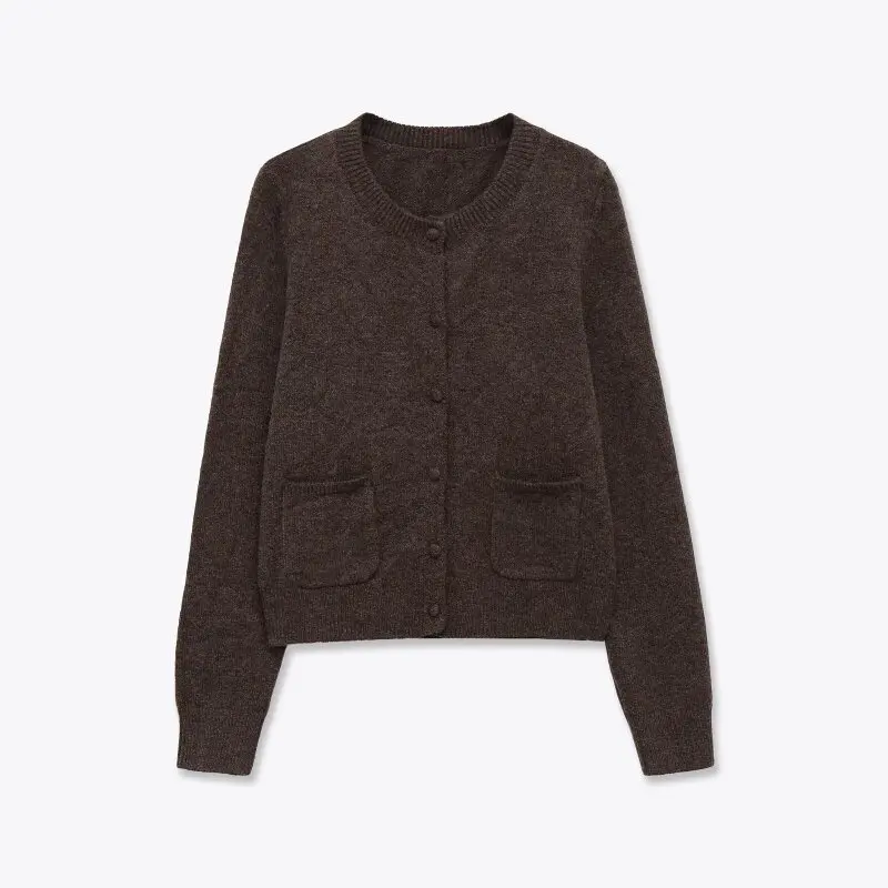 

Women’s Button-Decorated Knit Cardigan - Versatile Jacket for Home & Outing Casual Wear