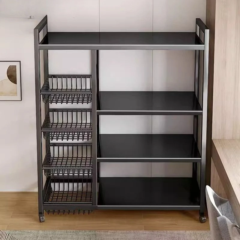 Multi-layer Kitchen Storage Rack, Floor-standing Organizer for Fruits, Vegetables and Snacks