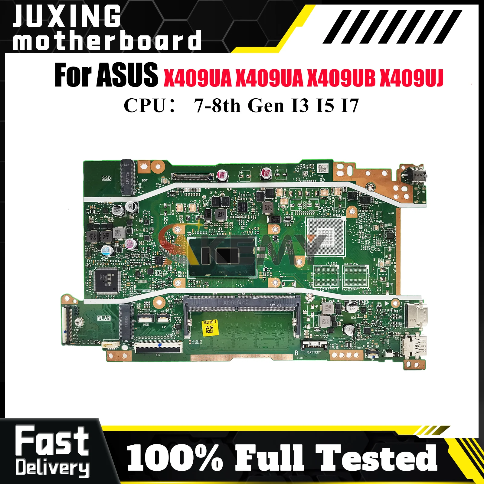 

Материнская плата для ноутбука X409UA для ASUS VivoBook X409UB X409UA X409U A509U F509U X409UJ A409U F409U, материнская плата I3 I5 I7, тест процессора ОК