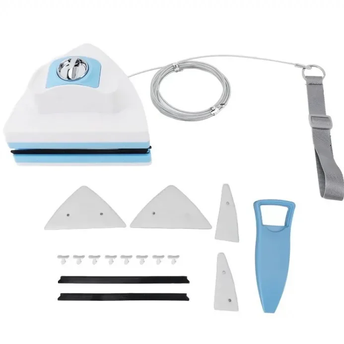 منصة زجاجية نافذة منزلية شاهقة قابلة للمسح على الوجهين وقابلة للتعديل ومستلزمات التنظيف المغناطيسية