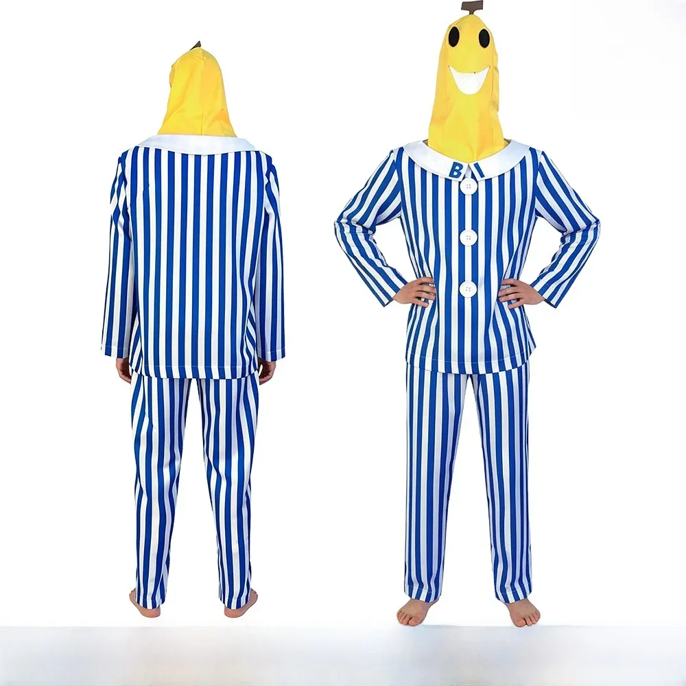 2026 Adult Halloween Party Banana Cosplay Sleepwear Illness Costume Cartoon Banana Headwear Role-playing Suit Yellow Banana